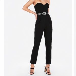 Strapless sweetheart neck jumpsuit